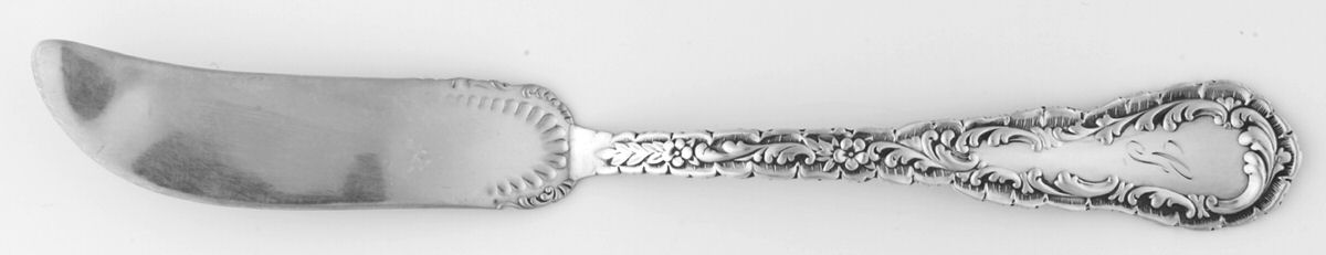 Damascus (Sterling, 1894) Flat Handle Master Butter Knife by Frank Whiting-1