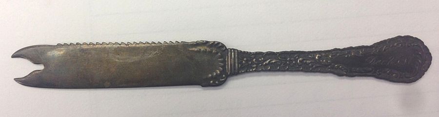 Damascus (Sterling, 1894) Solid Serving Cheese Knife by Frank Whiting-1