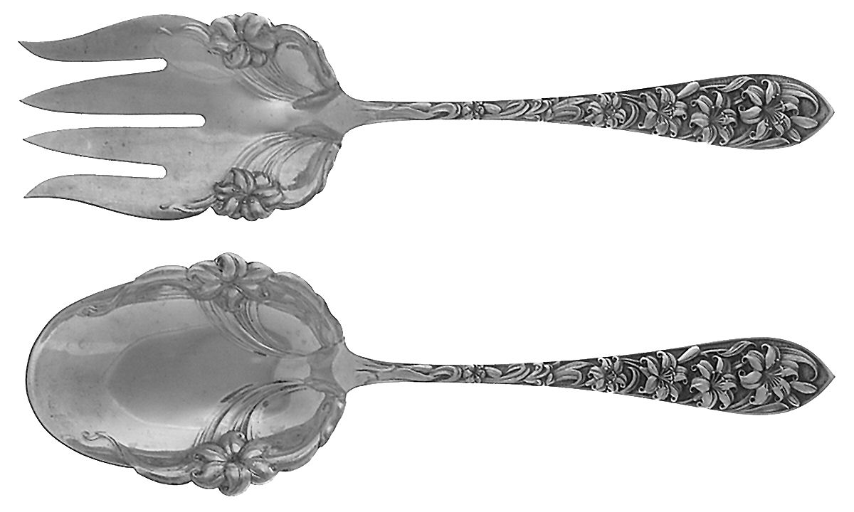 FWS1 (STERLING) (2 Pc) Solid Salad Set by Frank Whiting-1