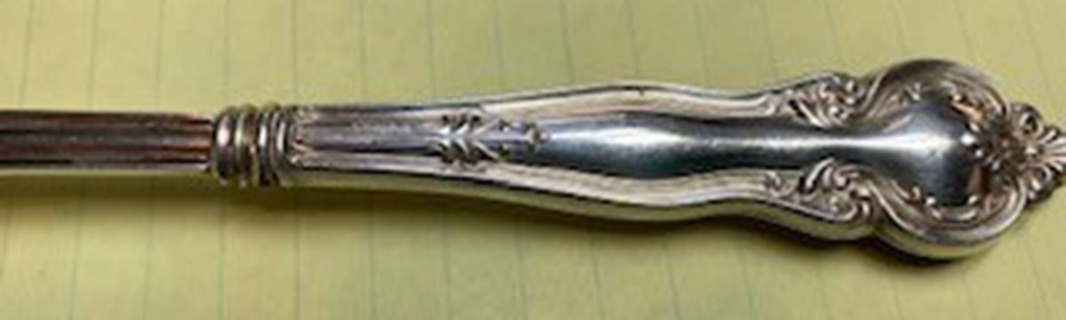 FWS3 (STERLING) Casserole Spoon with Smooth Silverplate Bowl by Frank Whiting-1