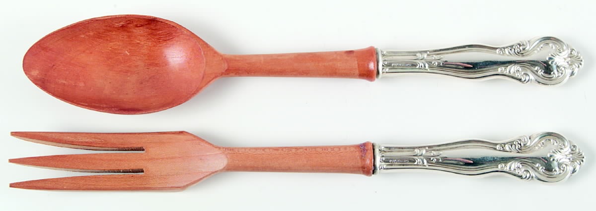 FWS3 (STERLING) Wooden Bowl 2-Piece Salad Set by Frank Whiting-1