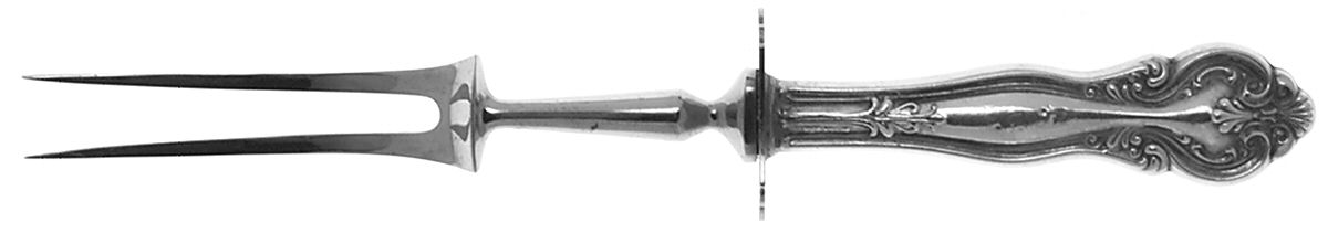 FWS3 (STERLING) Small Steak Carving Fork with Stainless Prongs by Frank Whiting-1