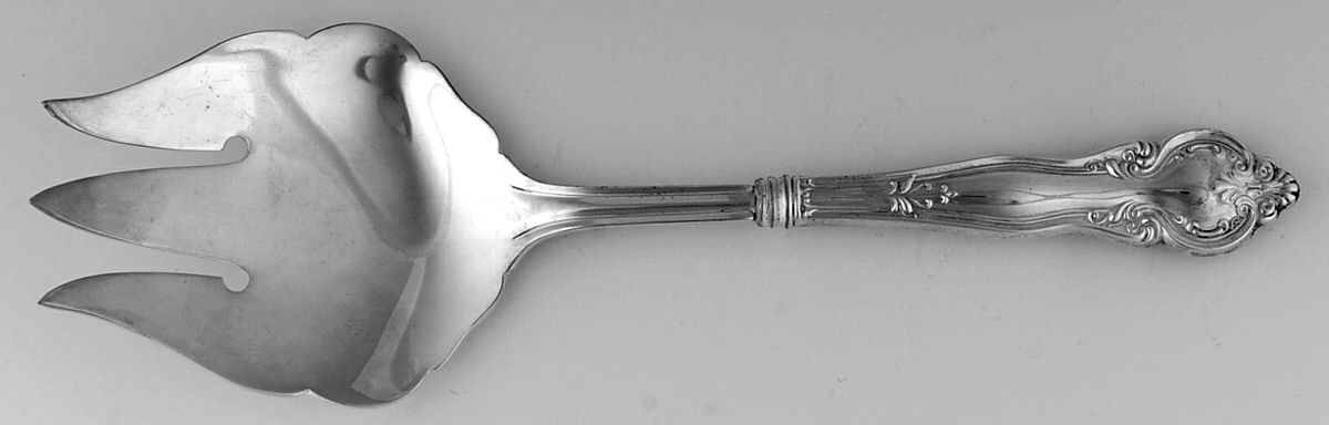 FWS3 (STERLING) Salad Serving Fork with Plated Prongs by Frank Whiting-1