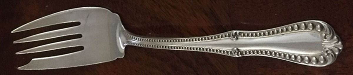 Georgian Bead (Sterling) Individual Salad Fork by Frank Whiting-1