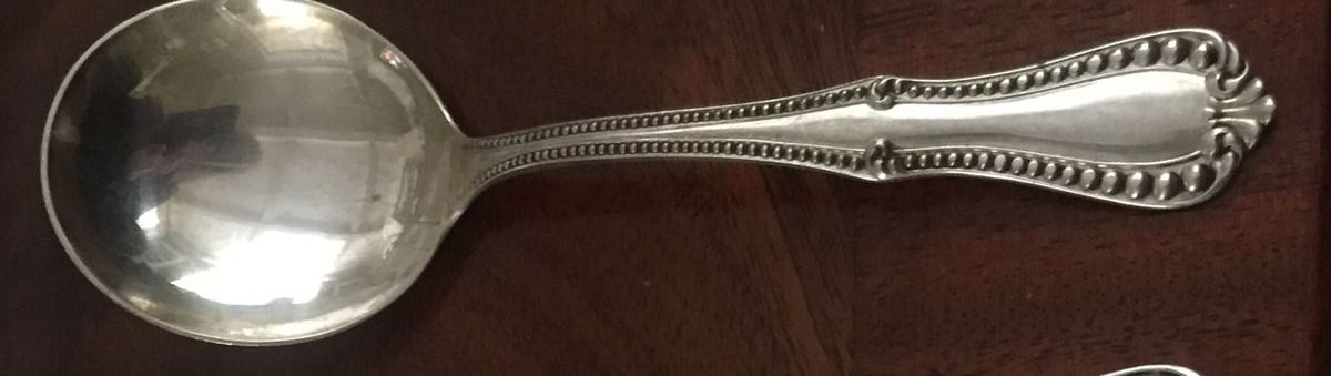 Georgian Bead (Sterling) Round Bowl Soup Spoon (Cream Soup) by Frank Whiting-1