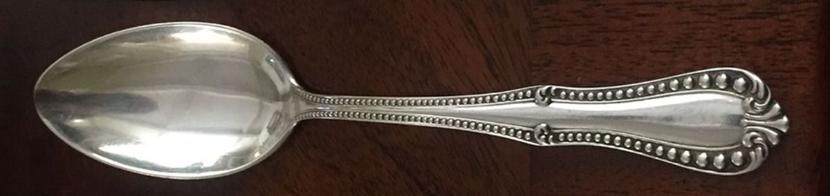 Georgian Bead (Sterling) Teaspoon by Frank Whiting-1