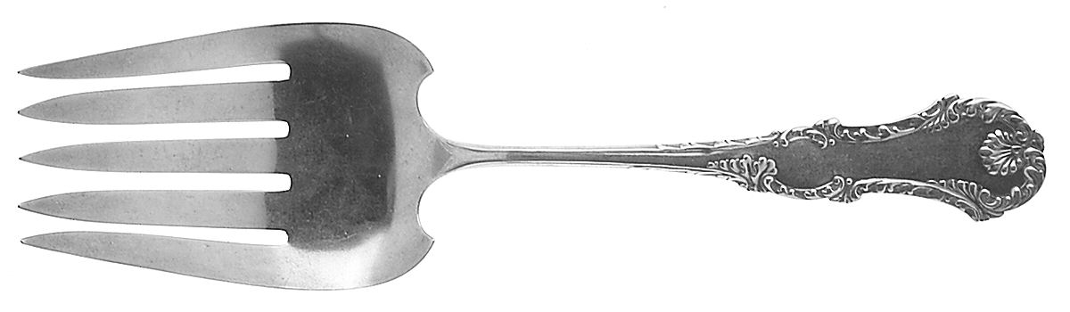George III (Sterling, 1891) Small Solid Fish Serving Fork by Frank Whiting-1