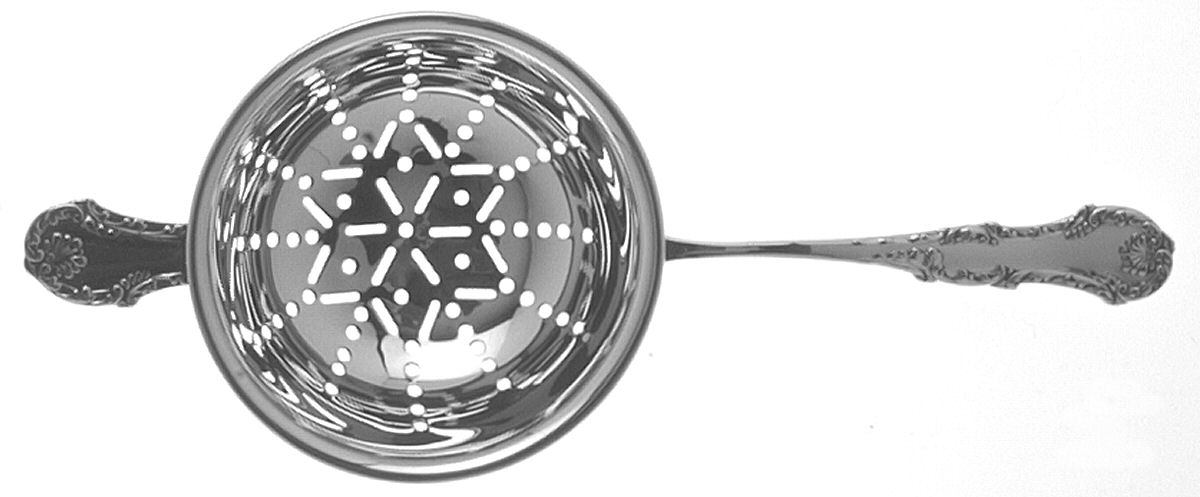 George III (Sterling, 1891) Solid Individual Overcup Tea Strainer by Frank Whiting-1