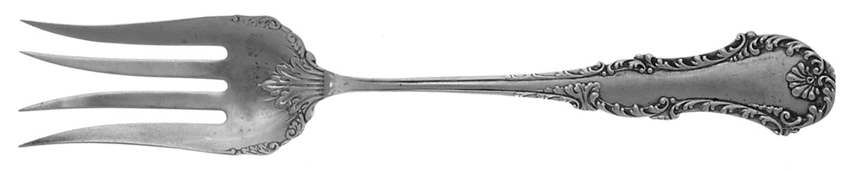 George III (Sterling, 1891) Medium Solid Cold Meat Serving Fork by Frank Whiting-1