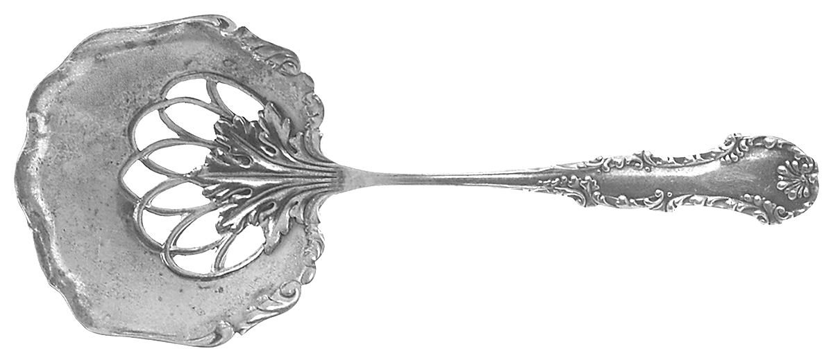 George III (Sterling, 1891) Pierced Almond Spoon by Frank Whiting-1