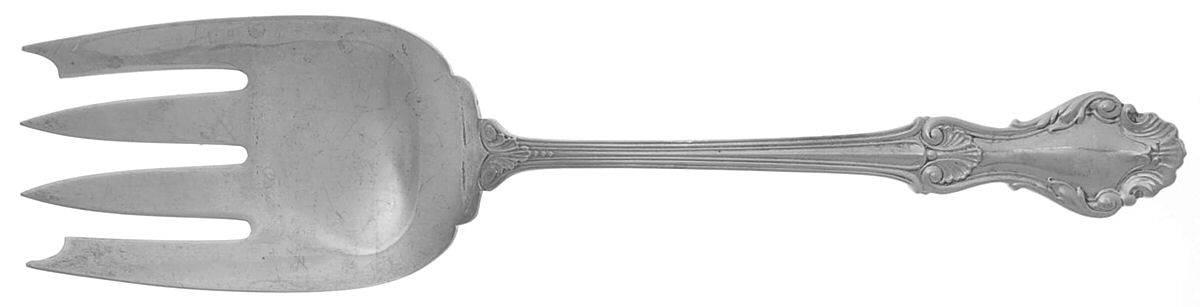 Georgian Shell (Sterling, 1948) Solid Salad Serving Fork by Frank Whiting-1