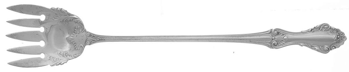 Georgian Shell (Sterling, 1948) Large Solid Tined Sardine Serving Fork by Frank Whiting-1