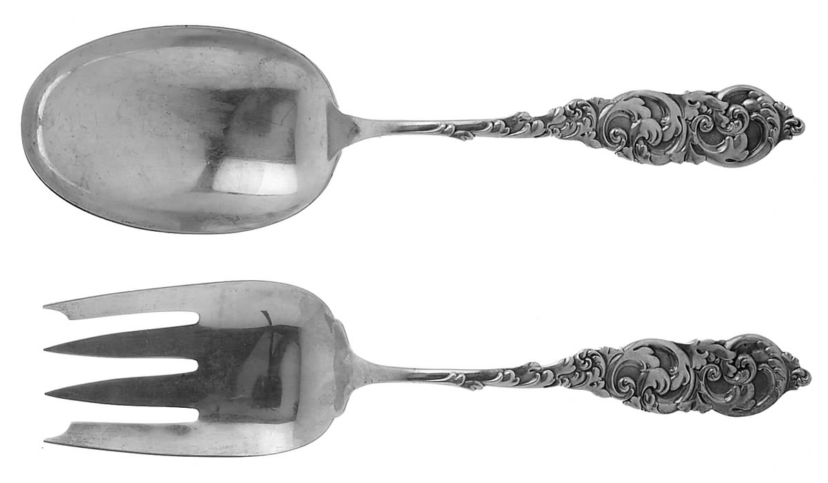 Gladstone (Sterling, 1891) (2 Pc) Solid Salad Set by Frank Whiting-1