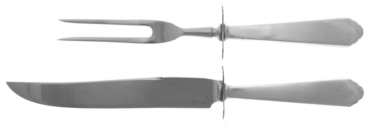 Governor Winthrop (Sterling) Small Stainless Blade 2-Piece Steak Carving Set by Frank Whiting-1