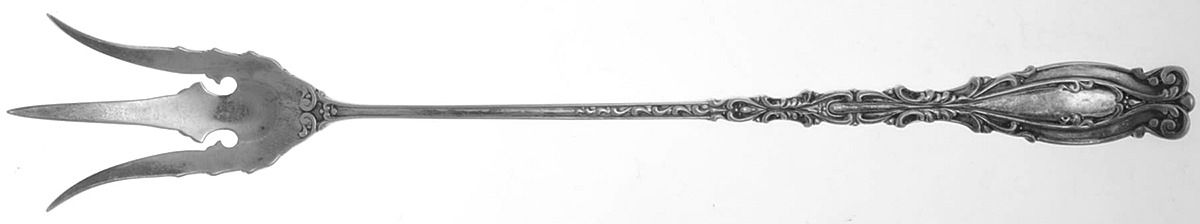 Josephine (Sterling, 1890, No Monograms) Large Lettuce Serving Fork by Frank Whiting-1