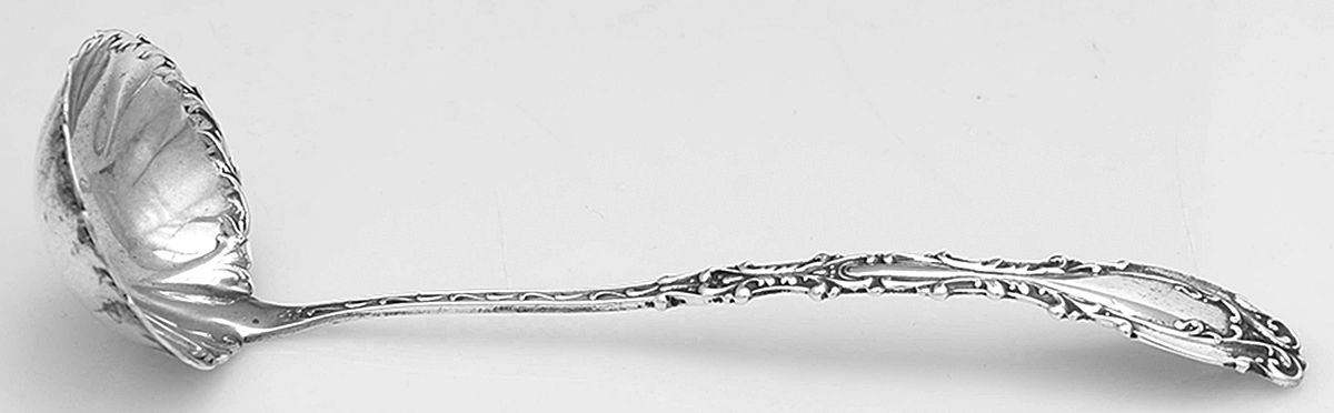 Josephine (Sterling, 1890, No Monograms) Solid Piece Cream Ladle by Frank Whiting-1