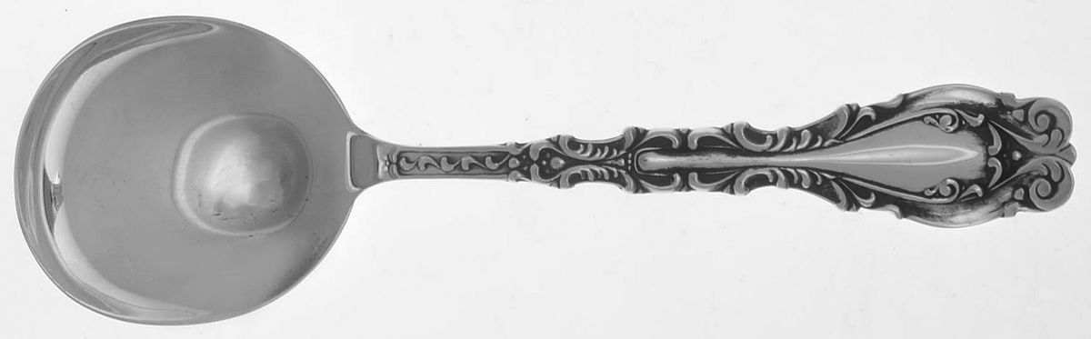 Josephine (Sterling, 1890, No Monograms) Round Bowl Soup Spoon (Gumbo) by Frank Whiting-1