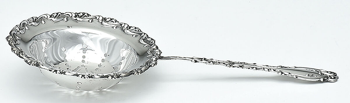 Josephine (Sterling, 1890, No Monograms) Solid Individual Overcup Tea Strainer by Frank Whiting-1