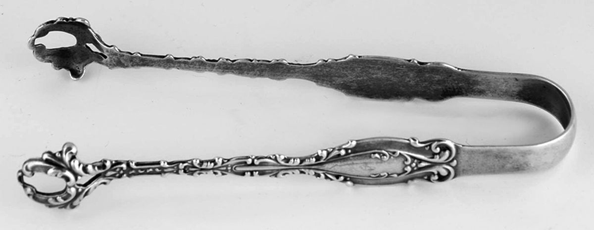 Josephine (Sterling, 1890, No Monograms) Bon Bon Tongs by Frank Whiting-1
