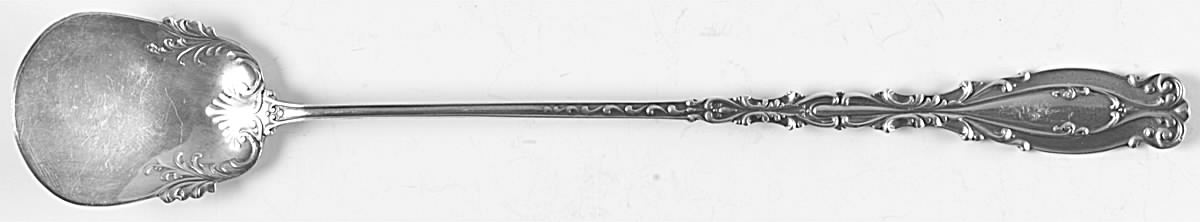 Josephine (Sterling, 1890, No Monograms) Large Handle Flat Sardine Serving Spoon by Frank Whiting-1