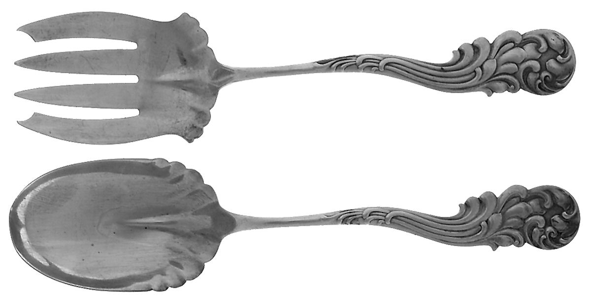 Marquise (Sterling, 1889) (2 Pc) Solid Salad Set by Frank Whiting-1