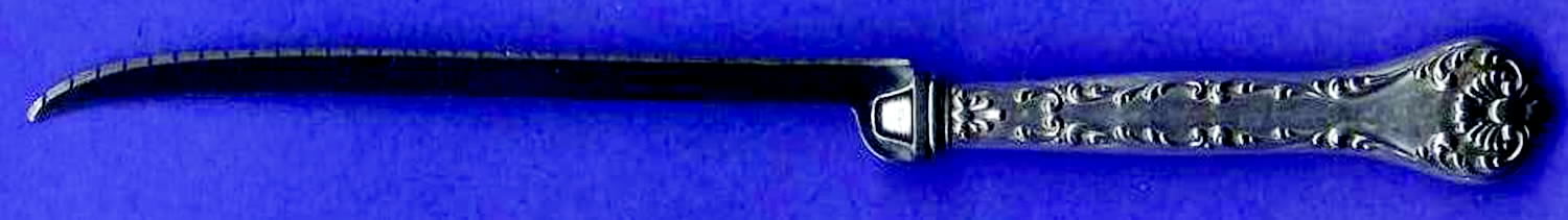 Neapolitan-Kings Court (Sterling, 1895, No Monos) Filet Knife Stainless Blade Serving by Frank Whiting-1