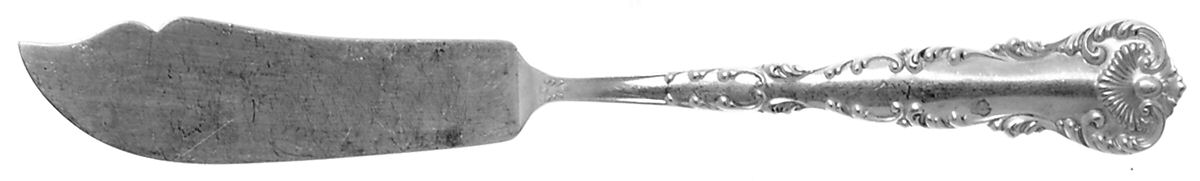 Neapolitan-Kings Court (Sterling, 1895, No Monos) Flat Handle Master Butter Knife by Frank Whiting-1