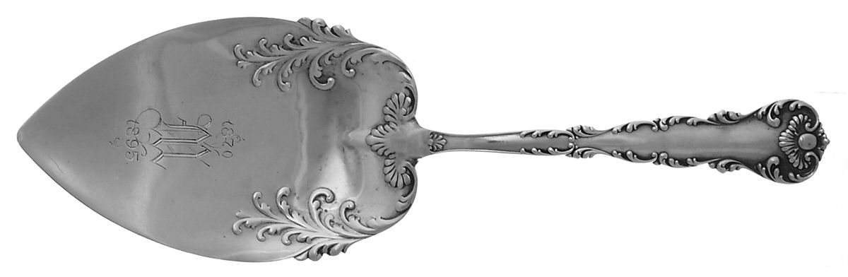 Neapolitan-Kings Court (Sterling, 1895, No Monos) Large Solid Pie Knife by Frank Whiting-1
