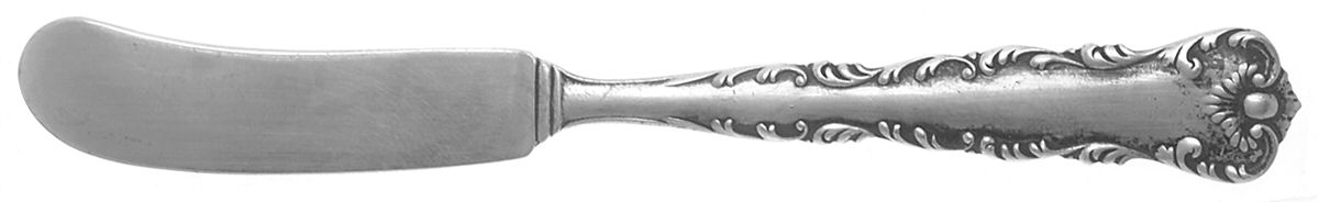 Neapolitan-Kings Court (Sterling, 1895, No Monos) Flat Handle Butter Spreader by Frank Whiting-1