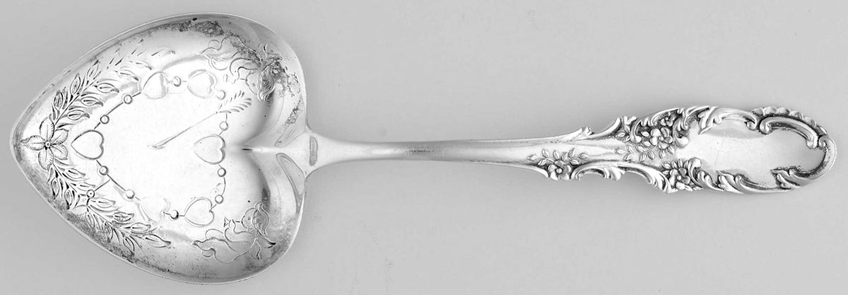 Orleans (Sterling, 1892) Bright Cut Solid Almond Scoop by Frank Whiting-1