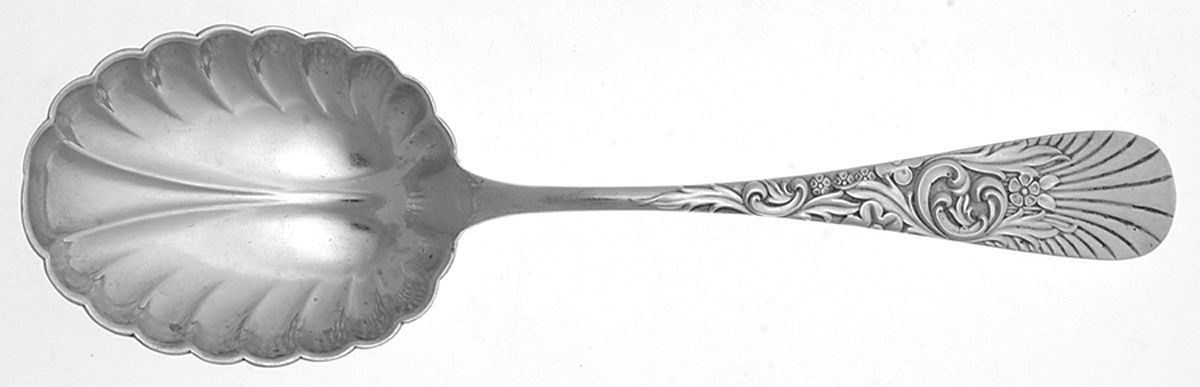 Palm (Sterling, 1887) Solid Salad Serving Spoon by Frank Whiting-1