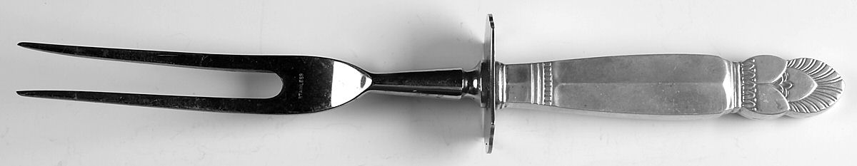 Princess Ingrid (Sterling) Large Stainless-Prong Roast Carving Fork by Frank Whiting-1