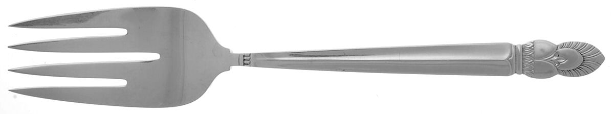 Princess Ingrid (Sterling) Large Solid Cold Meat Serving Fork by Frank Whiting-1