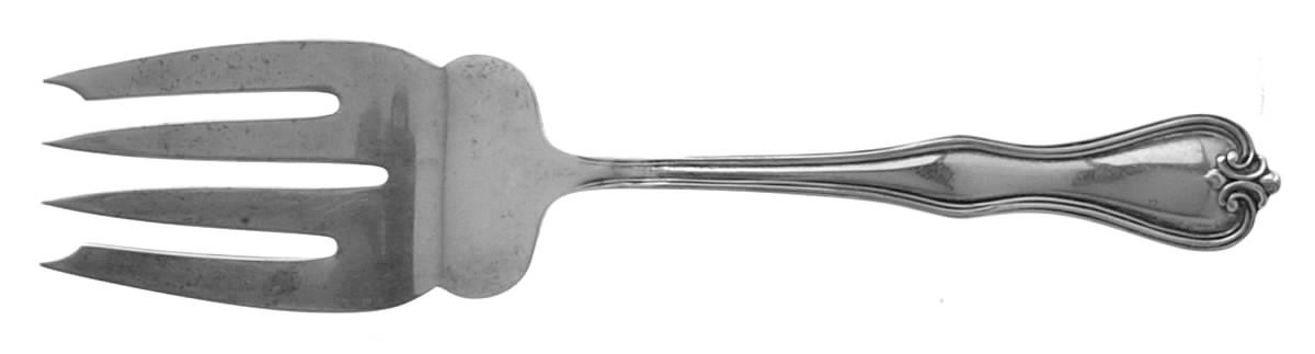 Puritan (Sterling, 1905) Small Solid Cold Meat Serving Fork by Frank Whiting-1