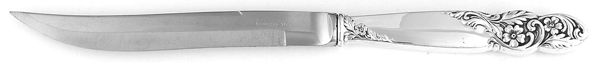 Rose of Sharon (Sterling, 1954) Individual Steak Knife Hollow Handle by Frank Whiting-1