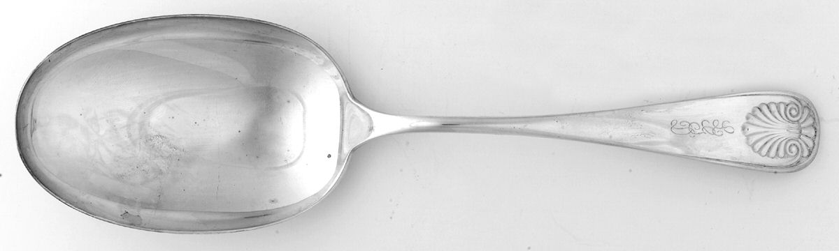 Shell (Sterling, 1890) Solid Salad Serving Spoon by Frank Whiting-1