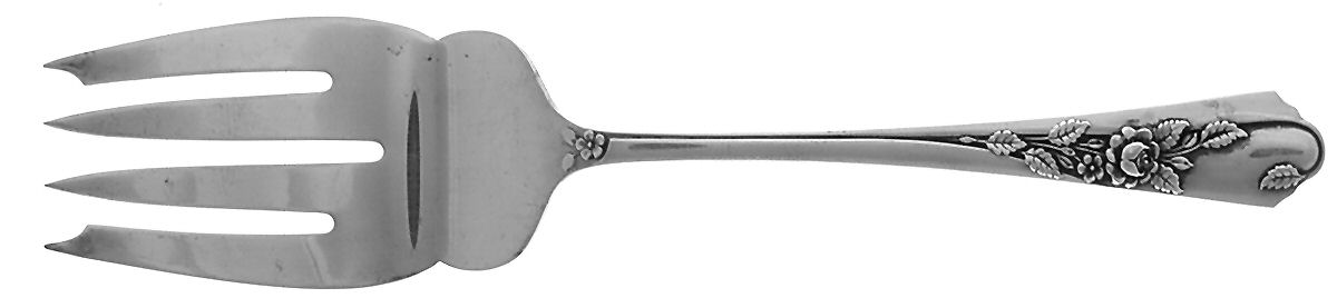 Silver Song (Sterling, 1954) Small Solid Cold Meat Serving Fork by Frank Whiting-1