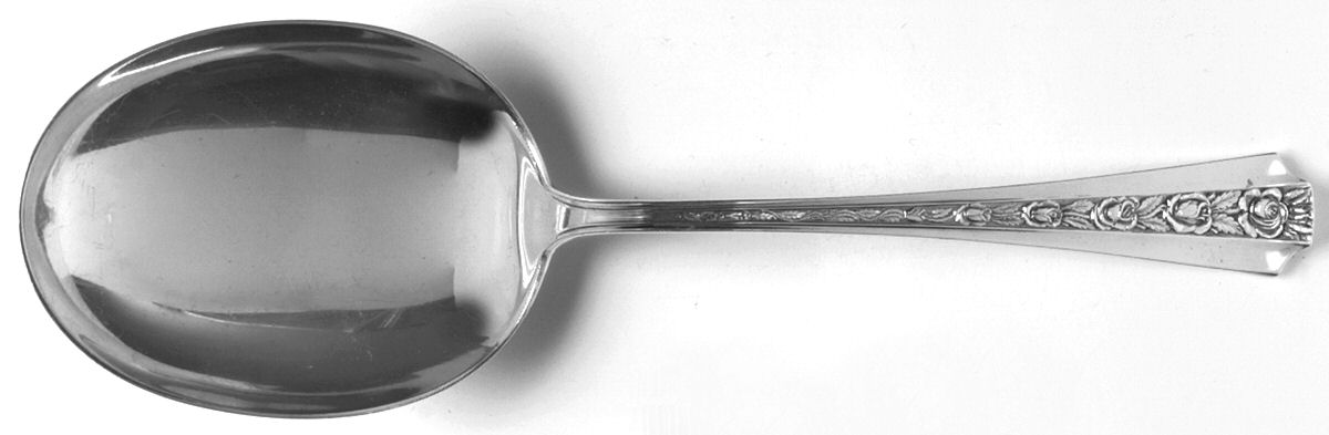 Talisman Rose (Sterling, 1948) Solid Salad Serving Spoon by Frank Whiting-1