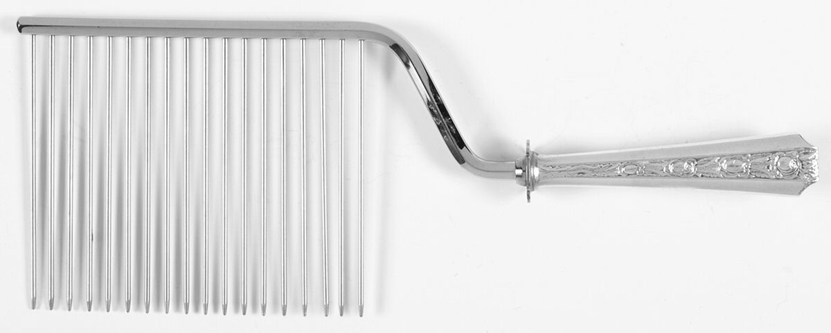 Talisman Rose (Sterling, 1948) Cake Breaker with Silverplate Prongs by Frank Whiting-1