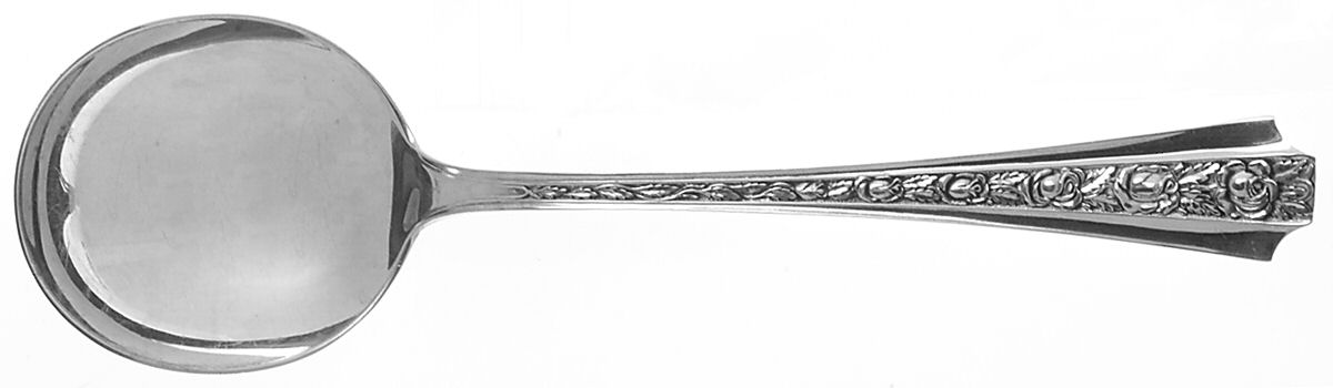 Talisman Rose (Sterling, 1948) Round Bowl Soup Spoon (Gumbo) by Frank Whiting-1