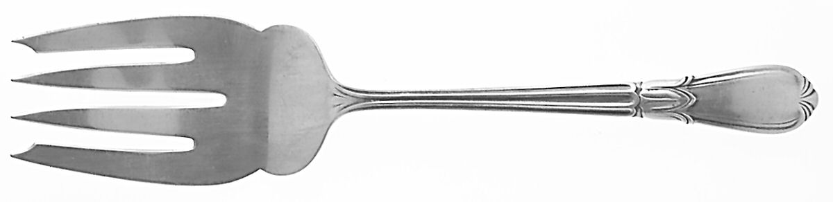 Troubadour (Sterling, 1950-1932) Small Solid Cold Meat Serving Fork by Frank Whiting-1