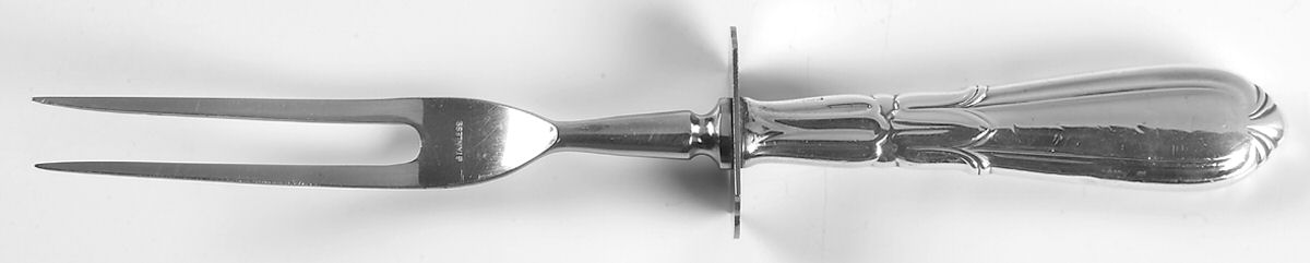 Troubadour (Sterling, 1950-1932) Large Stainless-Prong Roast Carving Fork by Frank Whiting-1