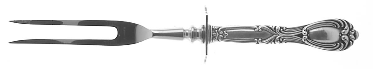 Victoria-Florence (Sterling, 1905) Small Steak Carving Fork with Stainless Prongs by Frank Whiting-1