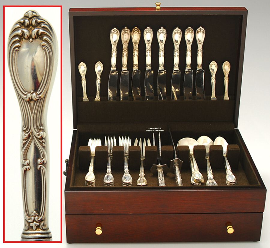 Victoria-Florence (Sterling, 1905) 52 Piece Set by Frank Whiting-1