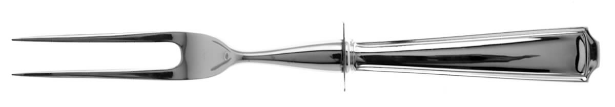 American Chippendale(Sterling, 1905) Small Steak Carving Fork with Stainless Prongs by Frank Smith-1
