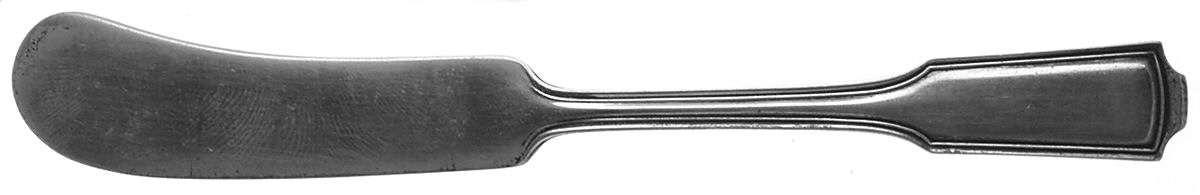 American Chippendale(Sterling, 1905) Flat Handle Butter Spreader by Frank Smith-1