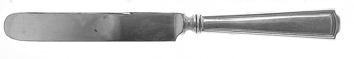 American Chippendale(Sterling, 1905) Blunt Hollow Knife with Bolster by Frank Smith-1