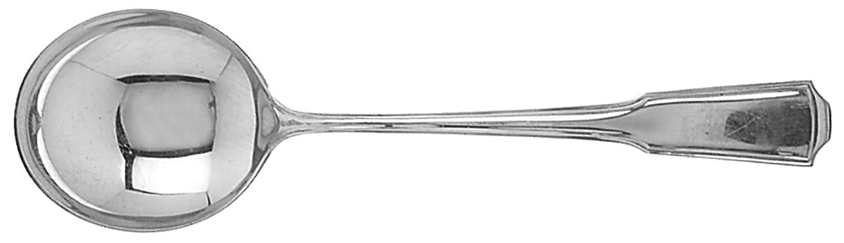 American Chippendale(Sterling, 1905) Round Bowl Soup Spoon (Cream Soup) by Frank Smith-1