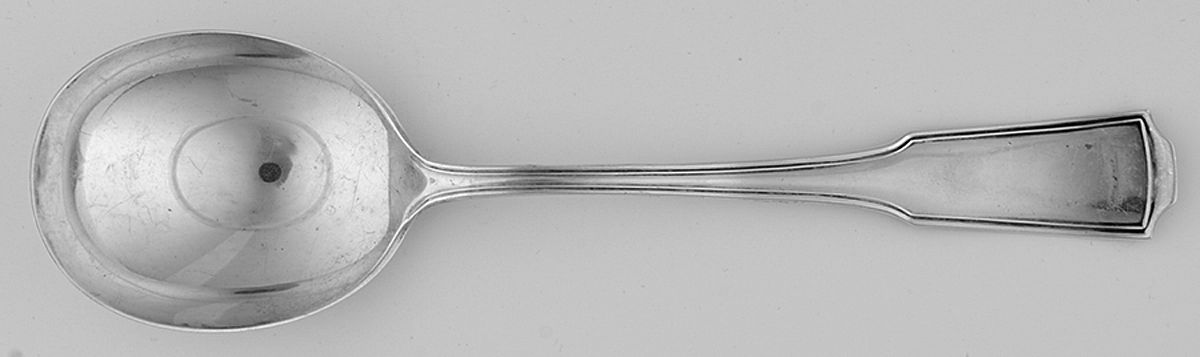 American Chippendale(Sterling, 1905) Round Bowl Soup Spoon (Gumbo) by Frank Smith-1