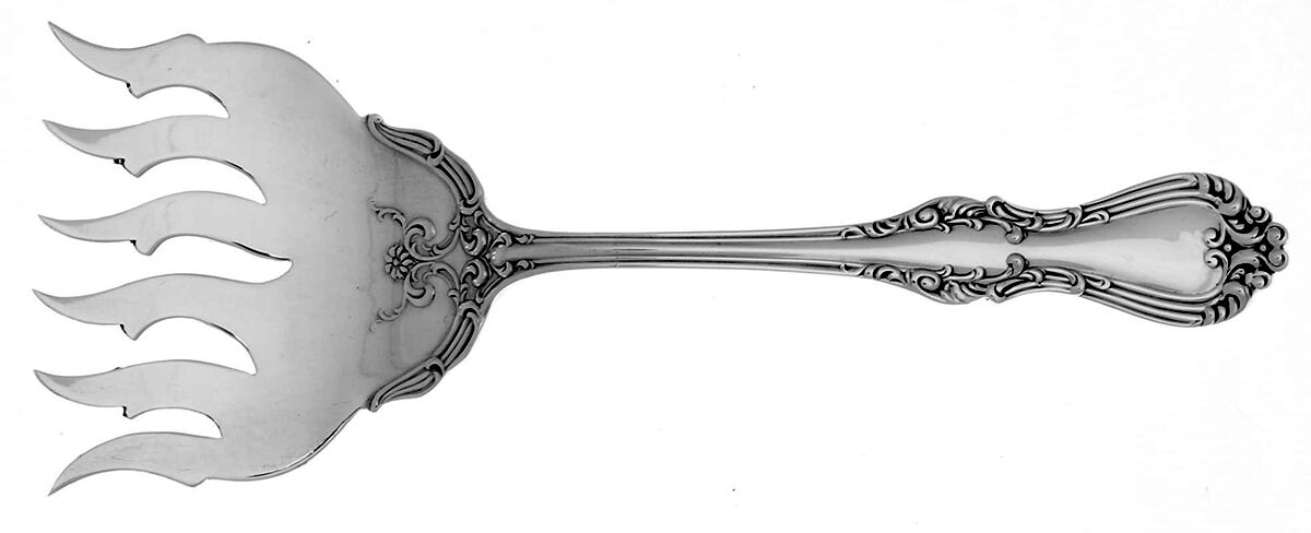Countess (Sterling, 1928) Large Solid Tined Sardine Serving Fork by Frank Smith-1